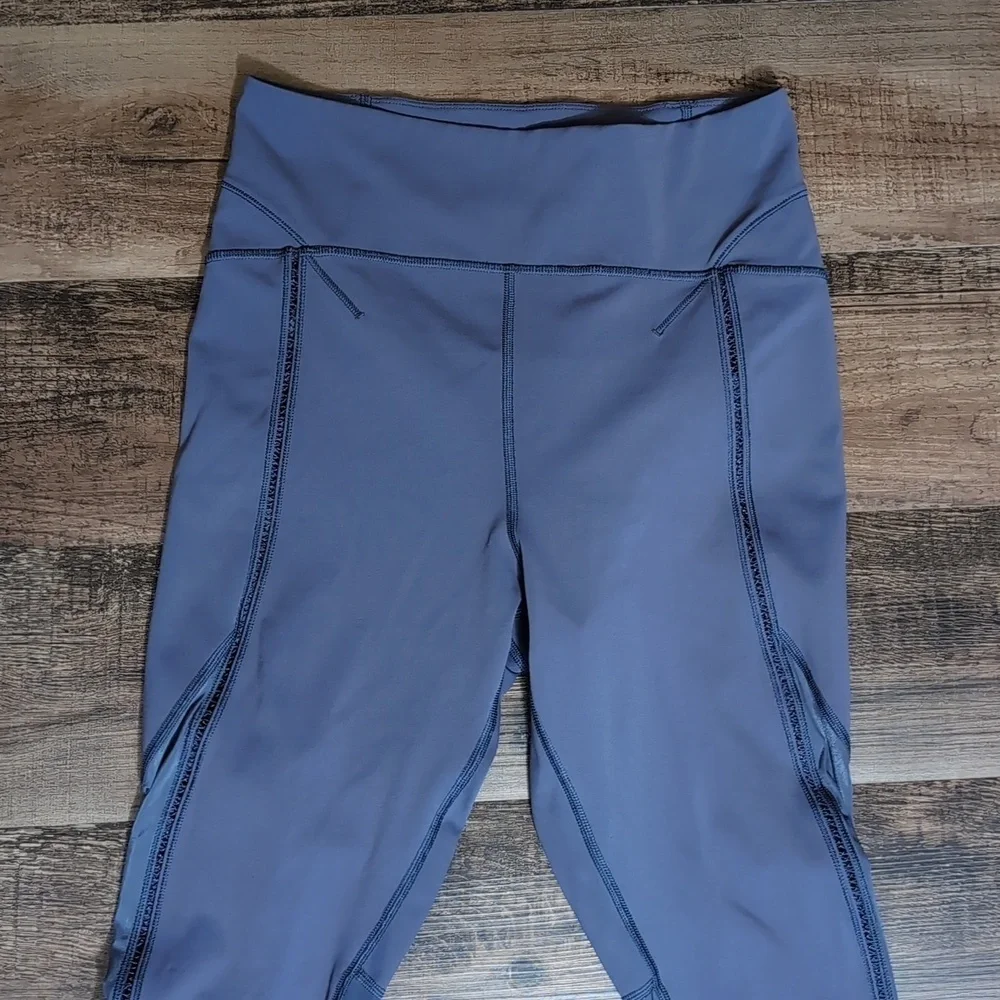 LULULEMON Sculpt It Tight 'Greyvy' (Purple-ish?) Semi-Sheer Panels Hi-Rise Sz 8